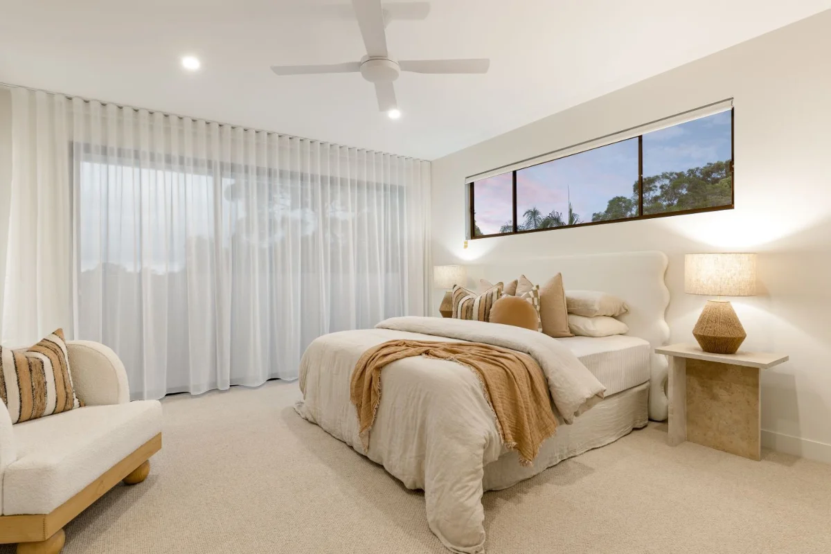Airy sheer curtains spacious design Dubai