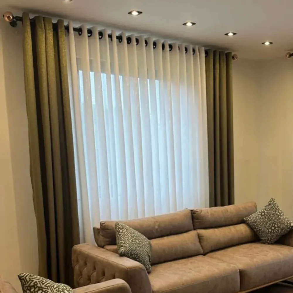 Bedroom sheer curtain project completed Dubai