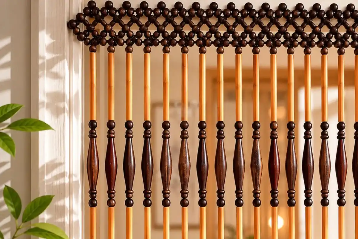 Elegant beaded curtain string panels decorative