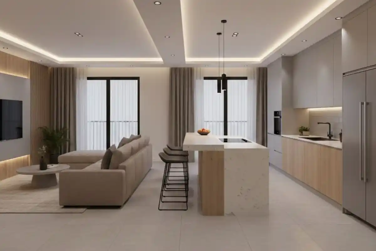 Kitchen curtains in Dubai bright design