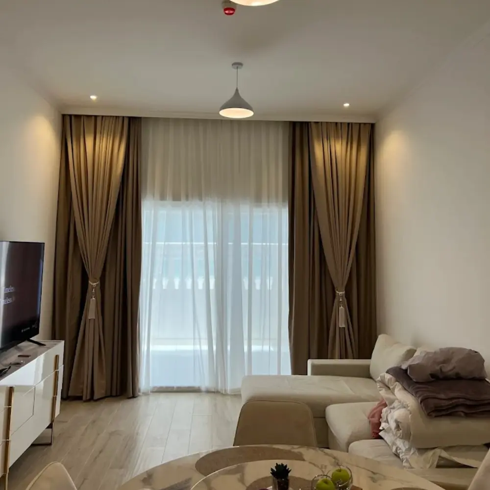 Living room blackout window drapes elegant design