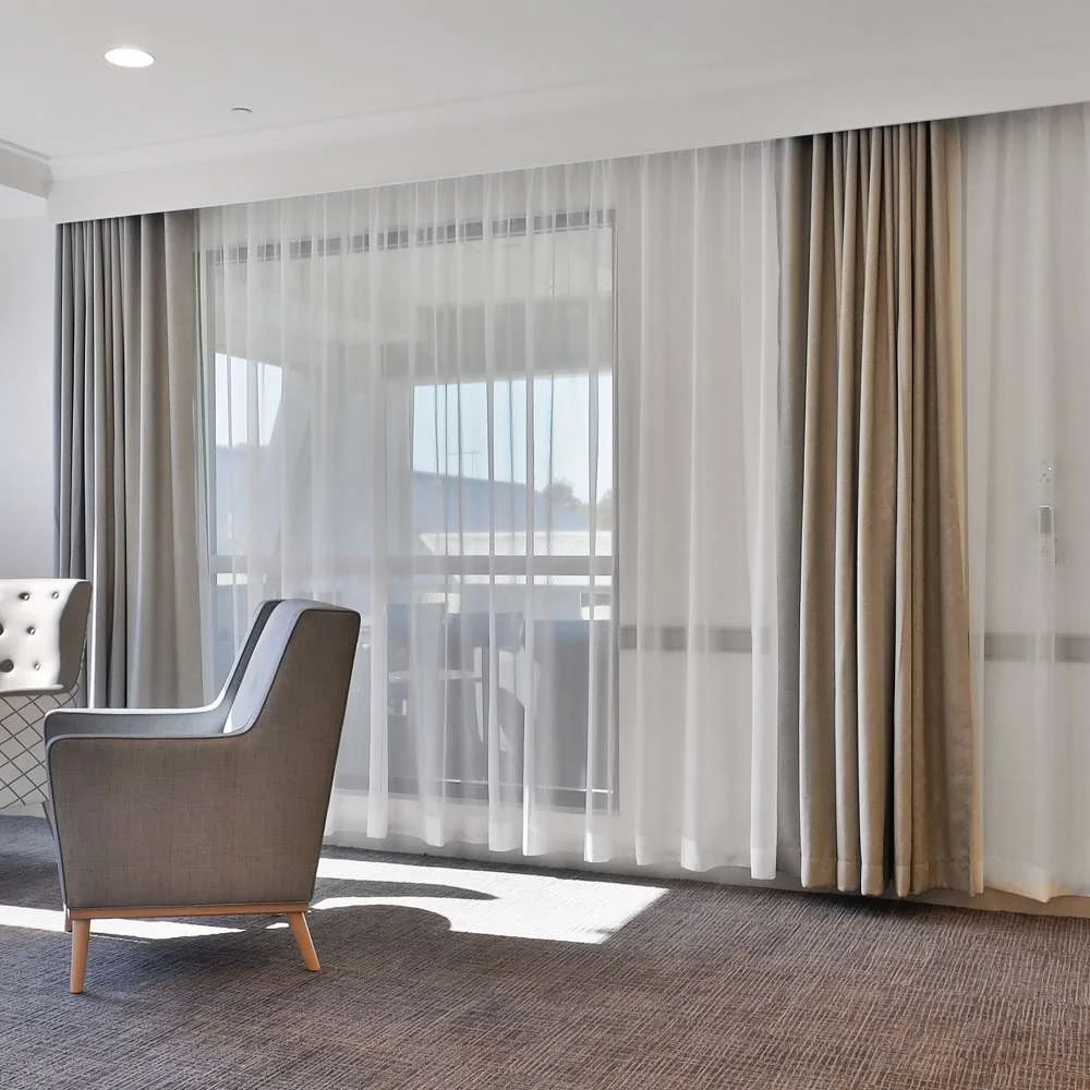 Modern sheer curtain project completed Dubai