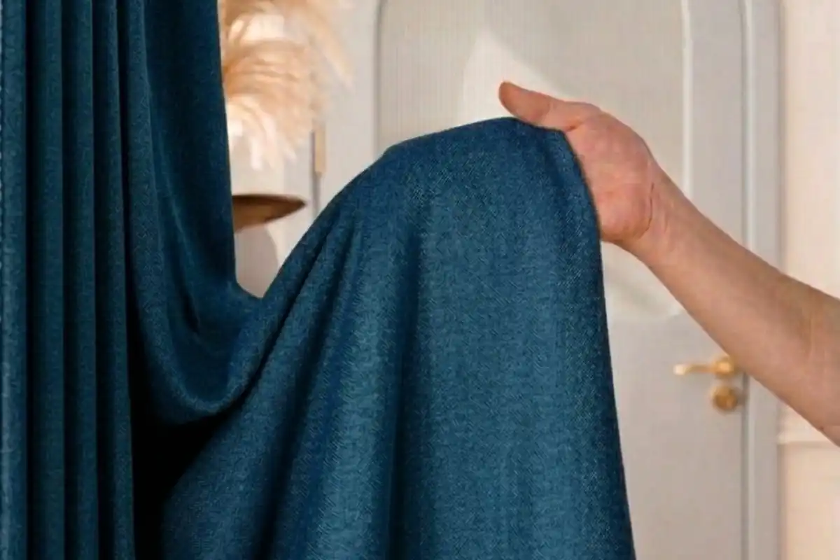 Rich blue window curtains elegant Dubai