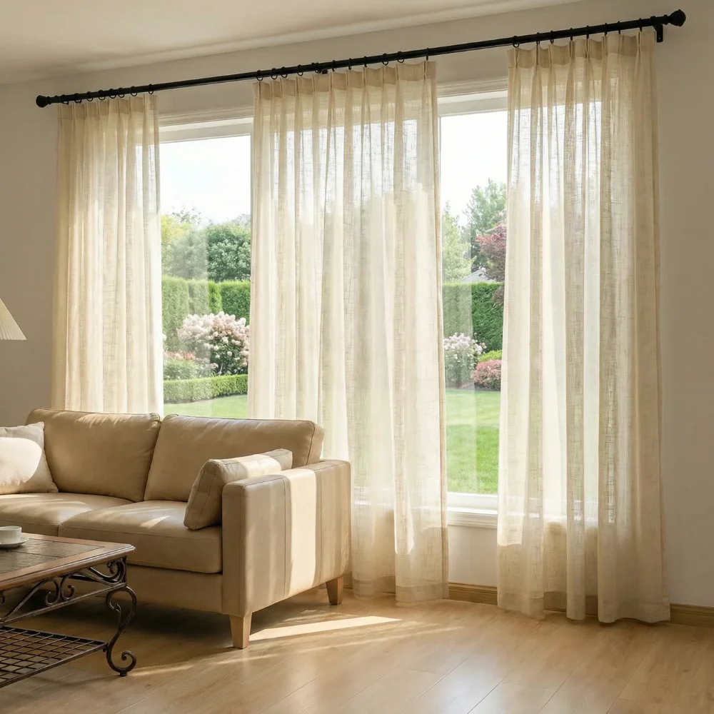 Sheer curtain installation project completed Dubai