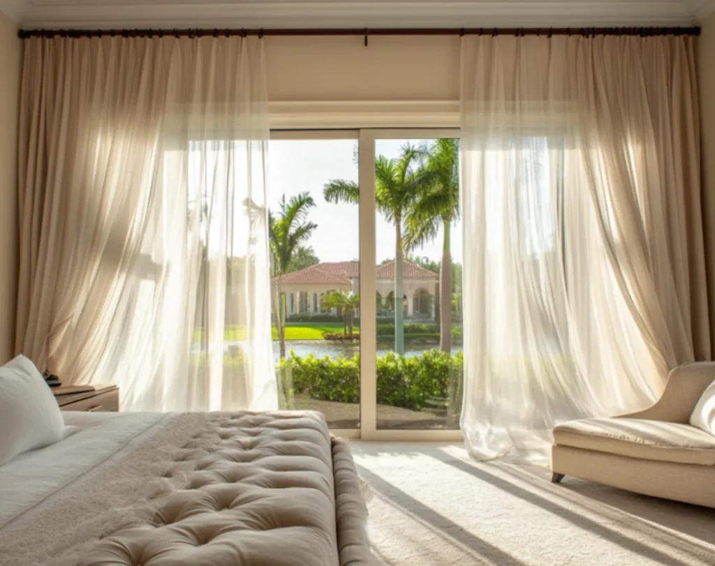 Sheer curtains for bedrooms window Dubai