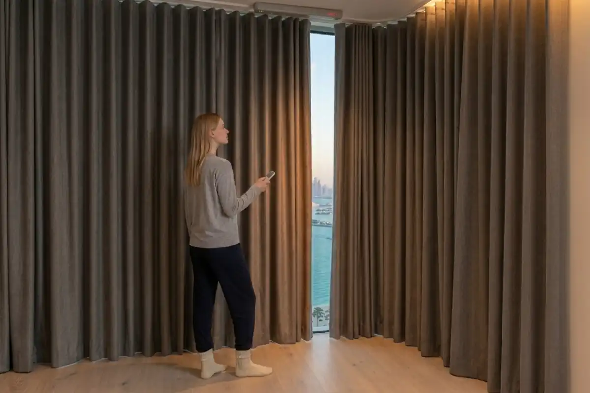 Smart motorized window curtains automation Dubai