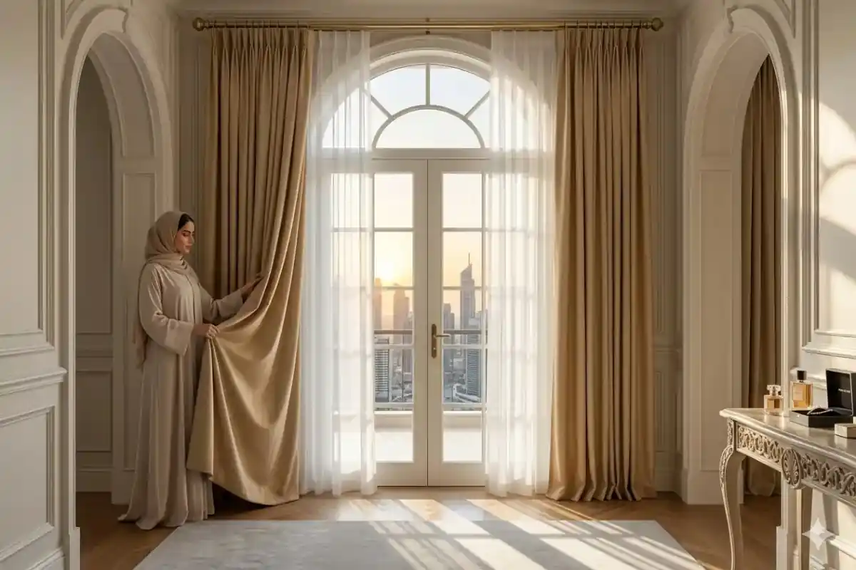 Stylish curtains for doors elegant design