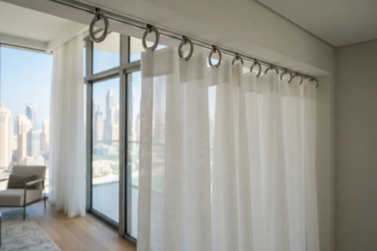 Adjustable curtain hooks effortless styling Dubai