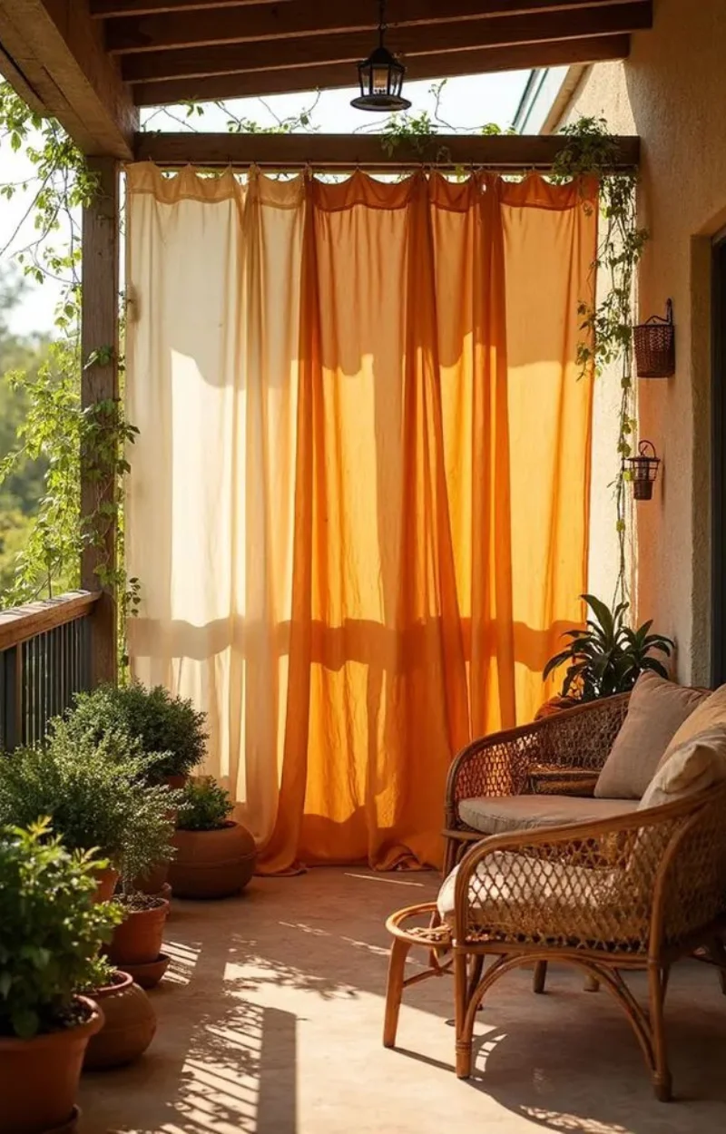 Balcony curtains enhance outdoor space Dubai