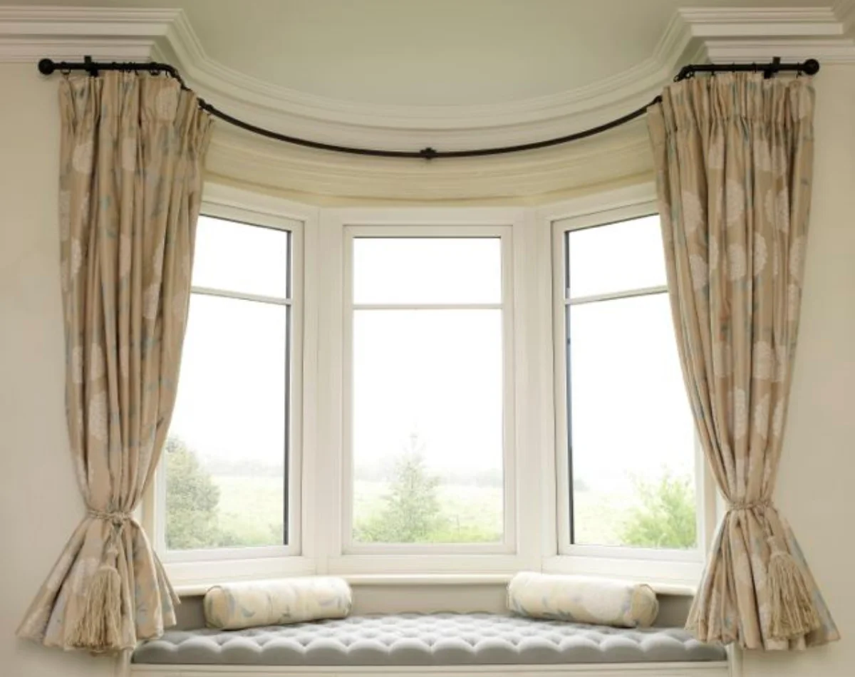 Bay window curtain rod rings Dubai