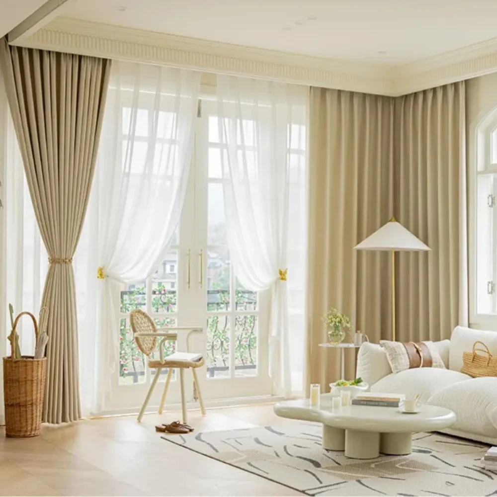 Bedroom curtain installation project Dubai