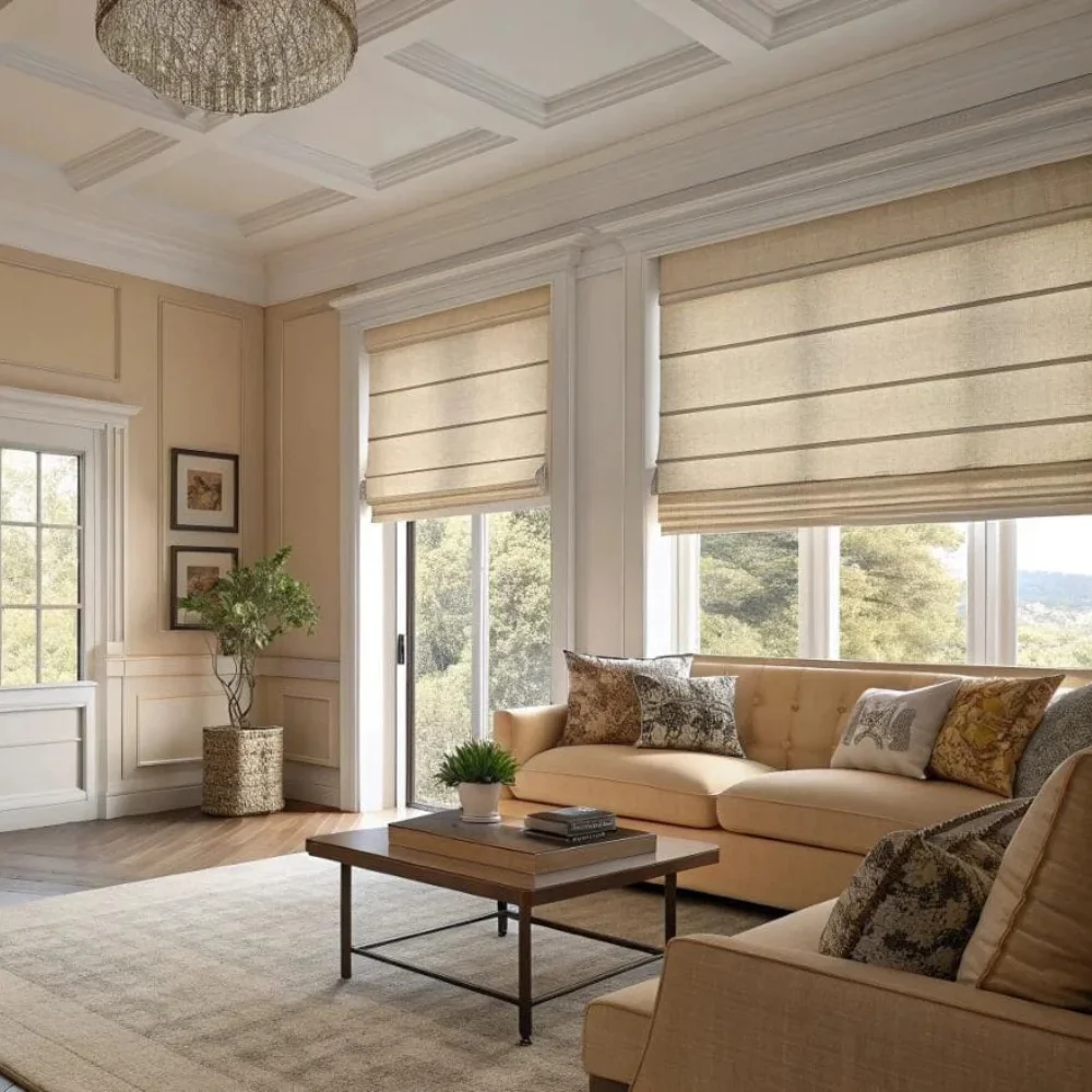 Bedroom roman blinds project Dubai