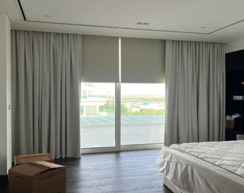 Bedroom soundproof curtains design Dubai
