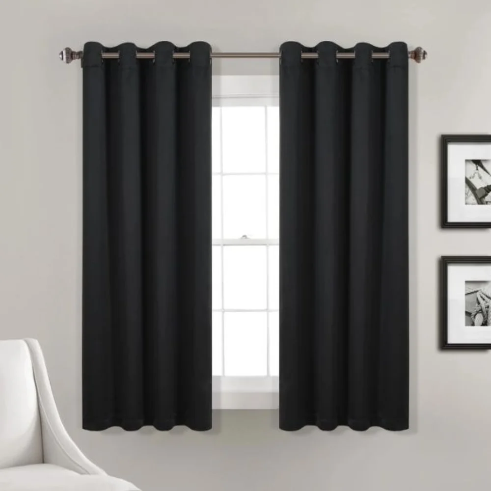 Black curtains luxury window Dubai