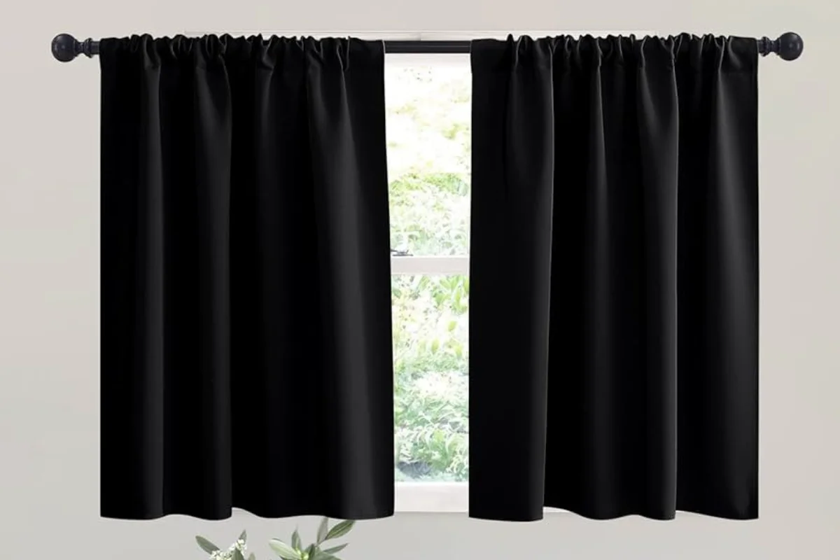 Black window curtains Dubai UAE design