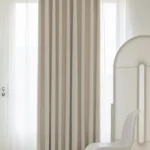 Heavyweight blackout curtain office window