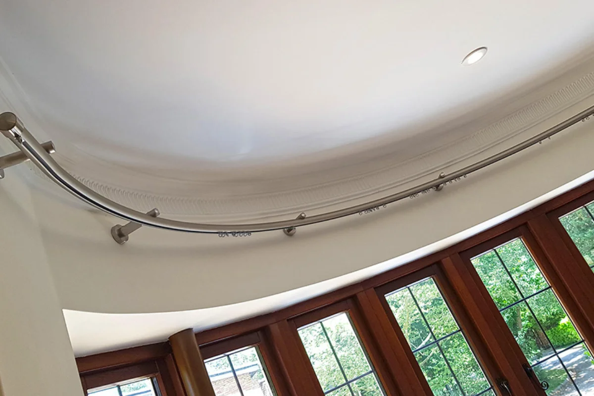 Ceiling curtain track interior decor Dubai