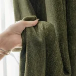 Chenille blackout curtain floor length drape