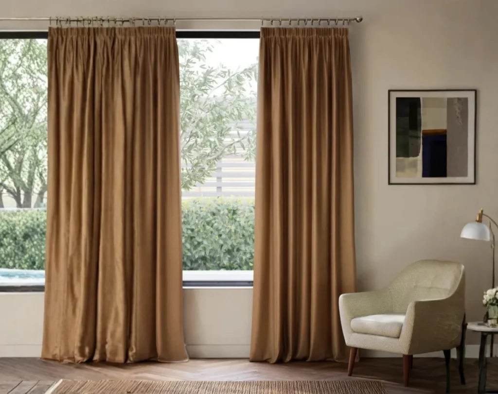 Classic pleats hotel curtains elegant Dubai