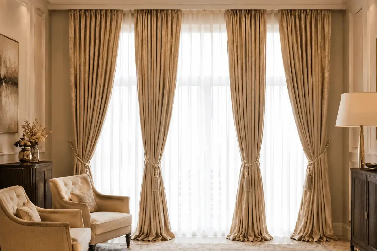 Comfortable durable living room curtains Dubai
