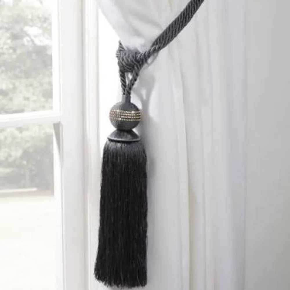 Crystal curtain tie backs design Dubai