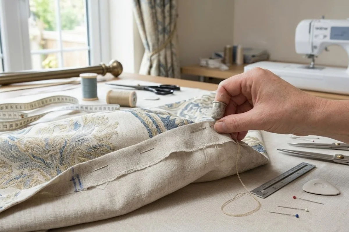 Curtain alteration stitching process Dubai expert