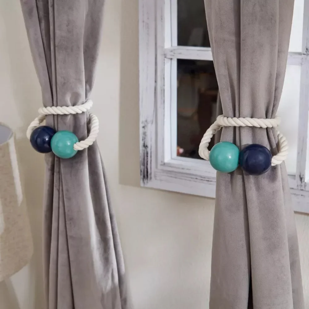 Curtain tie backs grey ball design Dubai