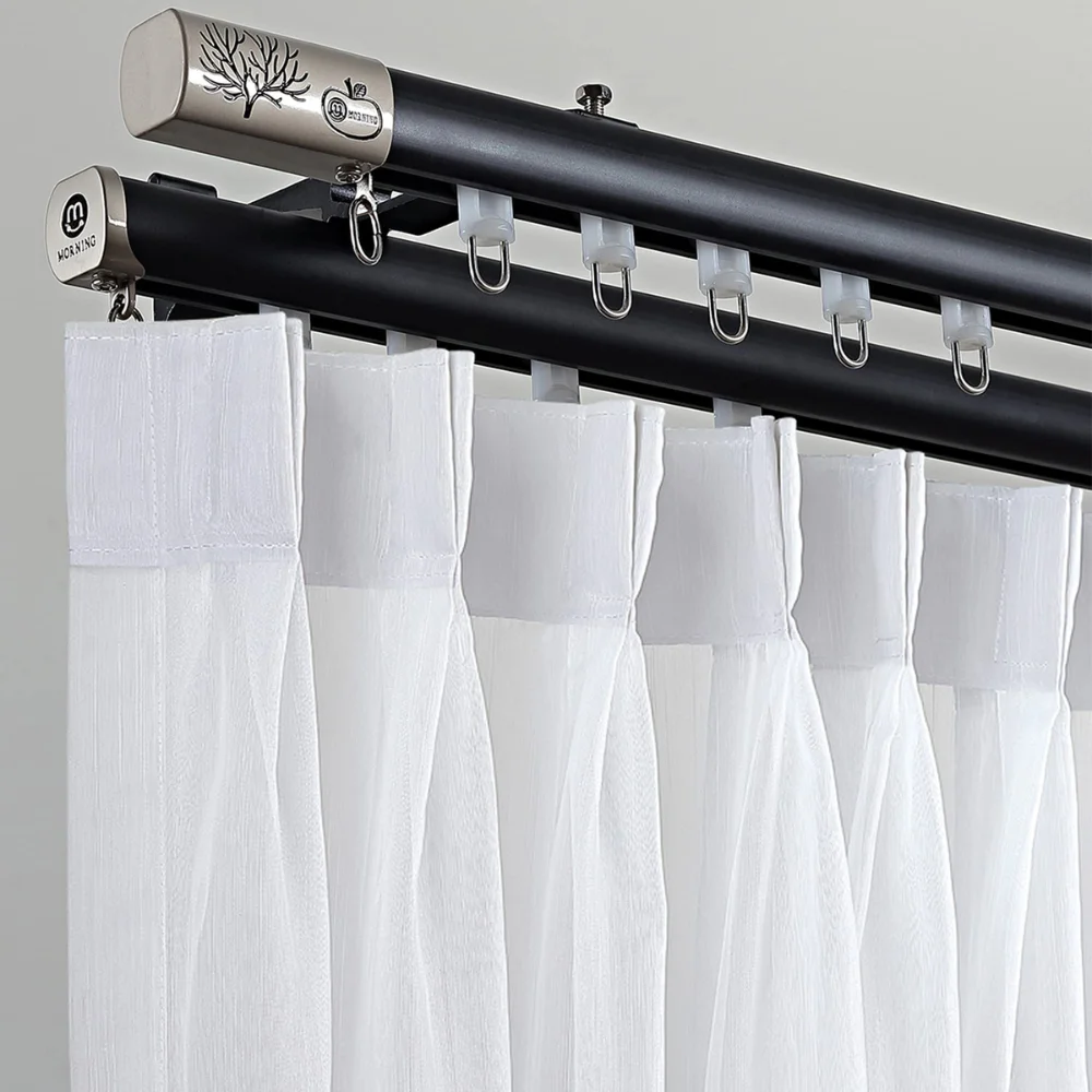 Curtain track double rod black Dubai