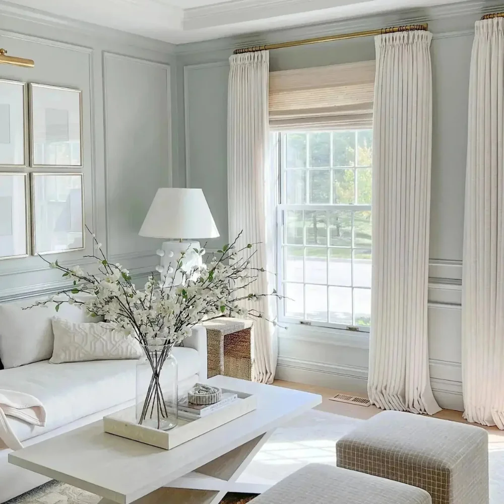 Custom window curtain installation project Dubai
