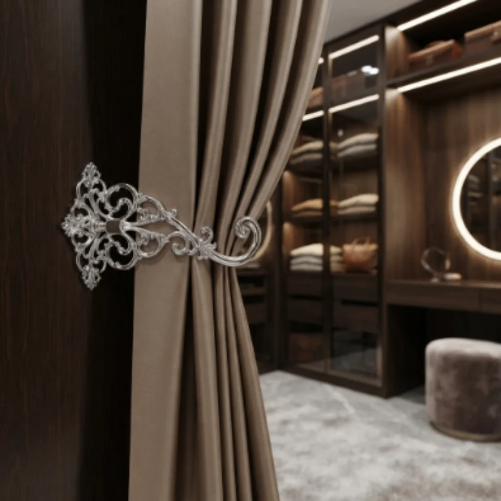 Decorative curtain hooks luxury bedroom Dubai