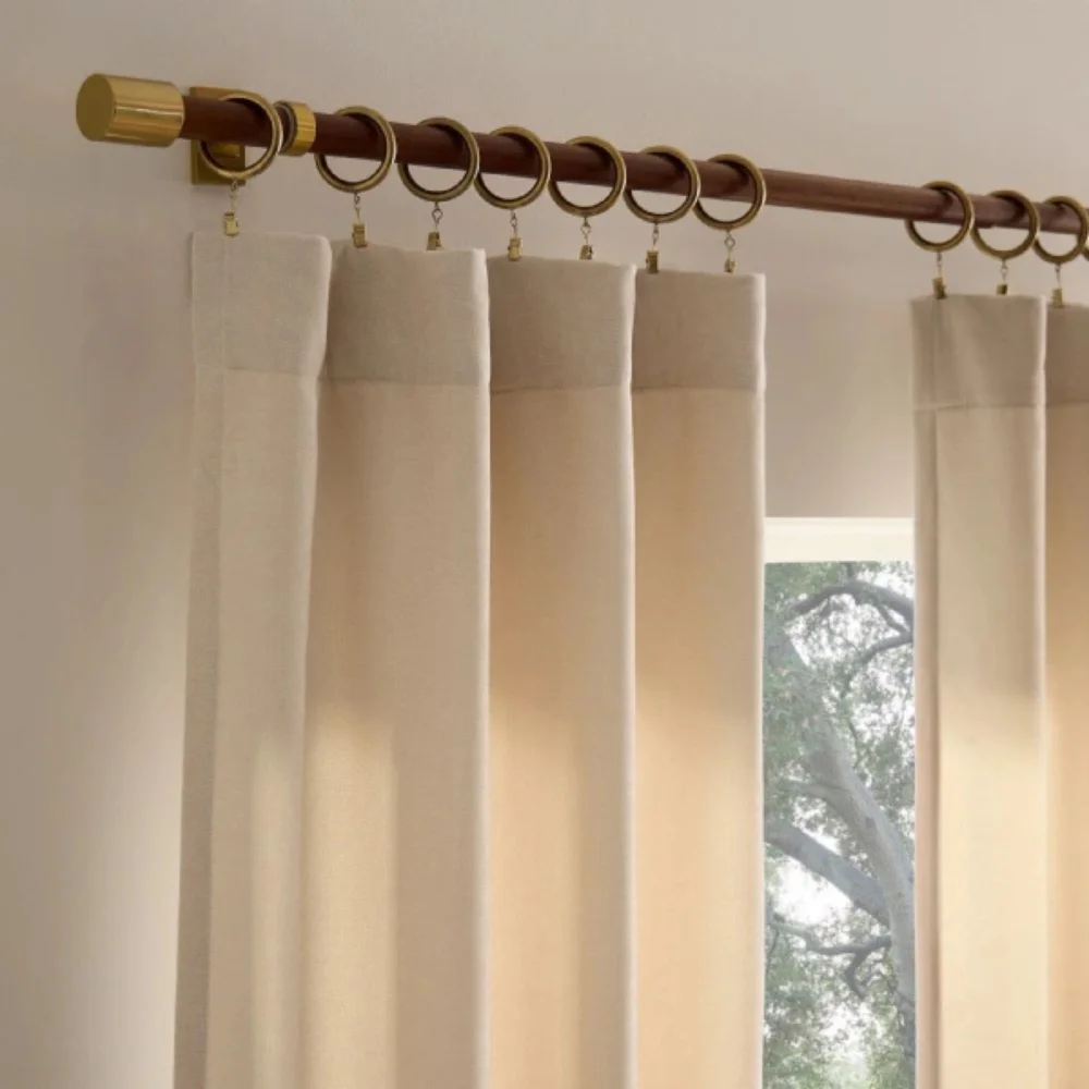 Decorative curtain rings gold rod Dubai