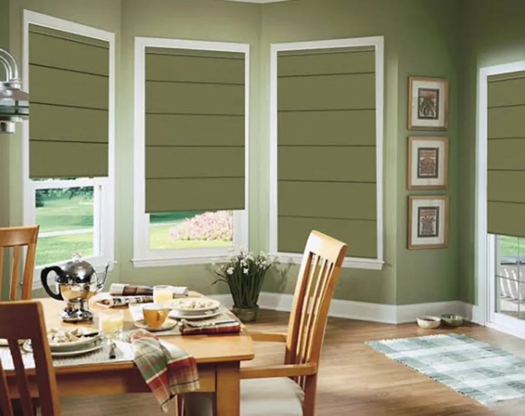 Dining room Romex blinds elegant Dubai