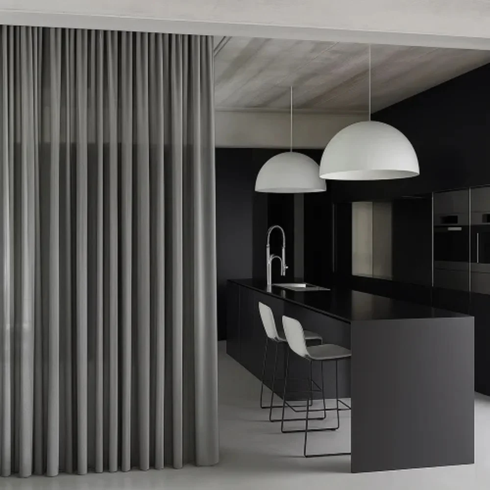 Elegant chiffon curtain Dubai design