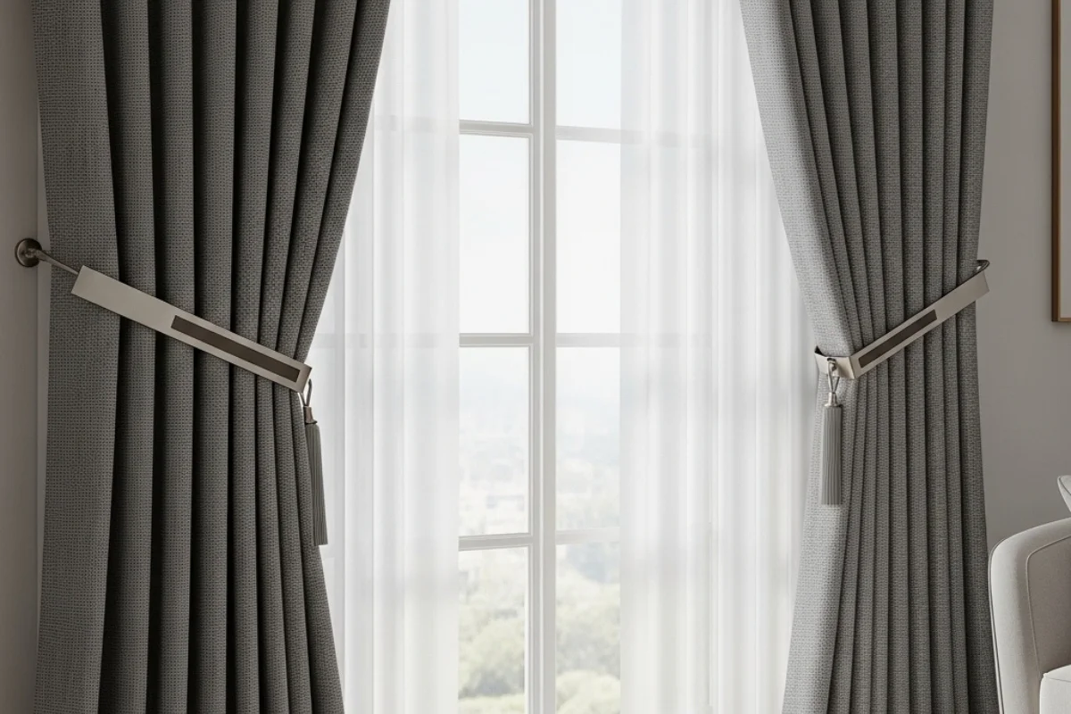 Curtain tie backs elegant window charm Dubai