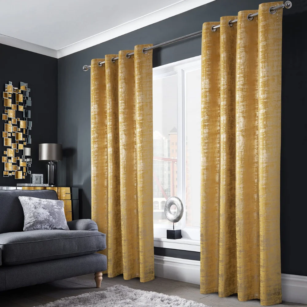 Elegant gold curtains leading supplier Dubai