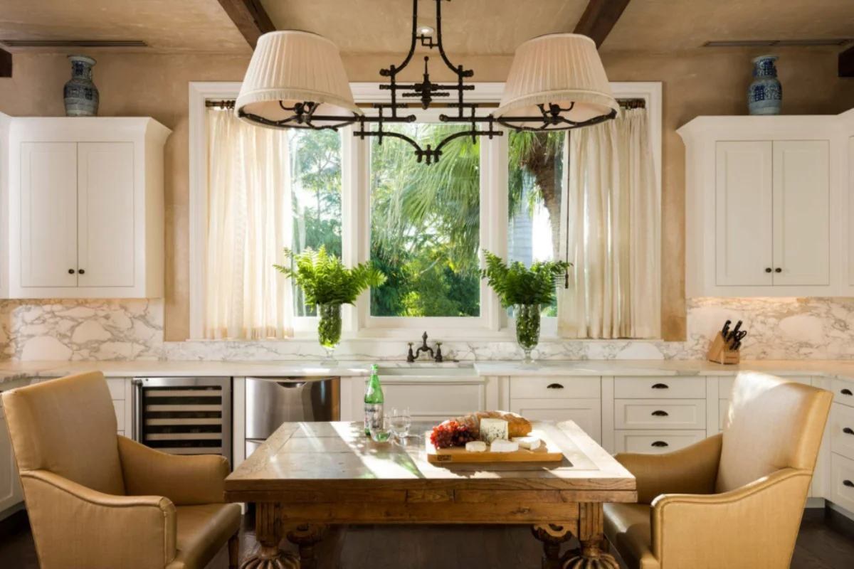 Elegant kitchen curtains window bright Dubai