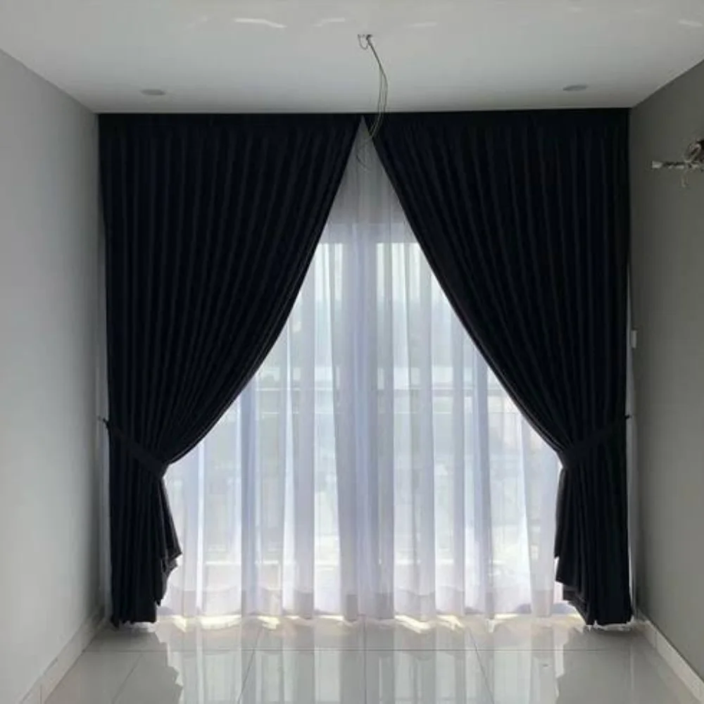 Elegant luxury black curtains Dubai