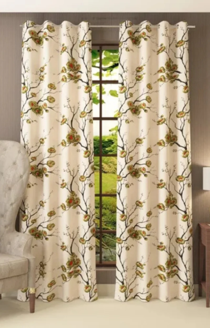 Elegant silk curtains stylish design Dubai