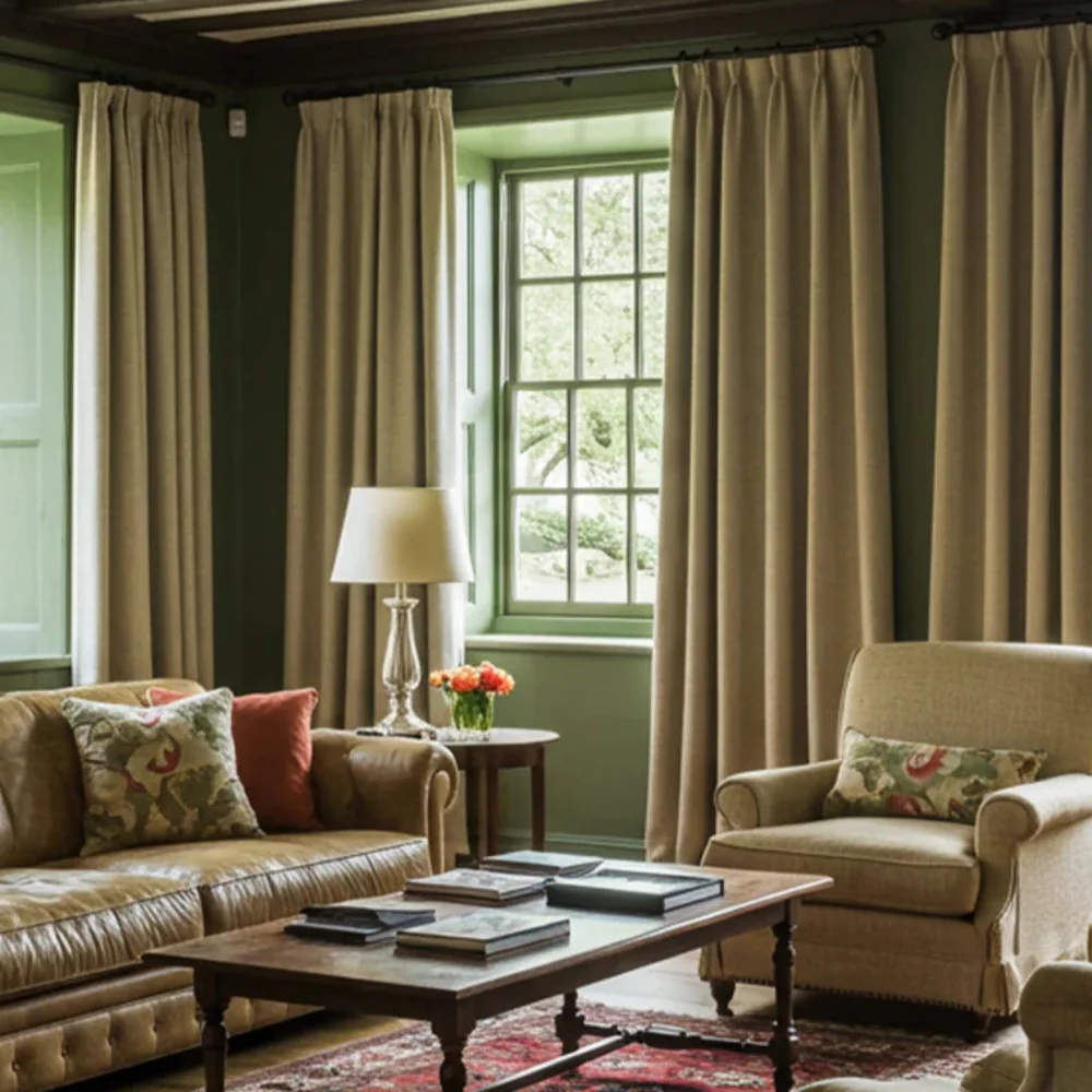 Elegant wool curtains Dubai design
