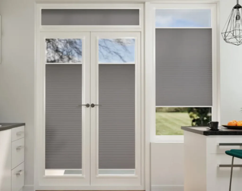 Honeycomb French door blinds elegant Dubai