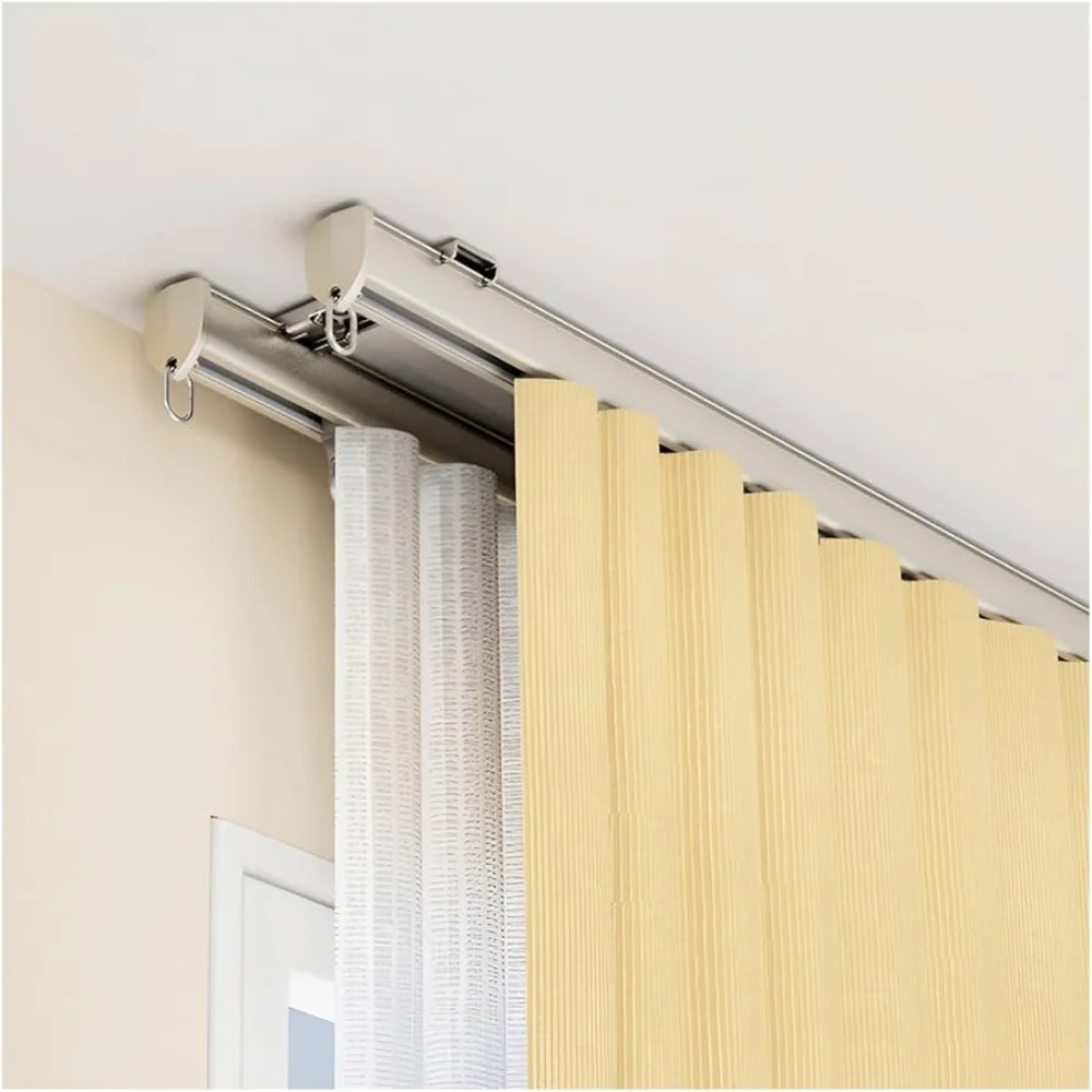 Gold curtain track yellow curtains Dubai