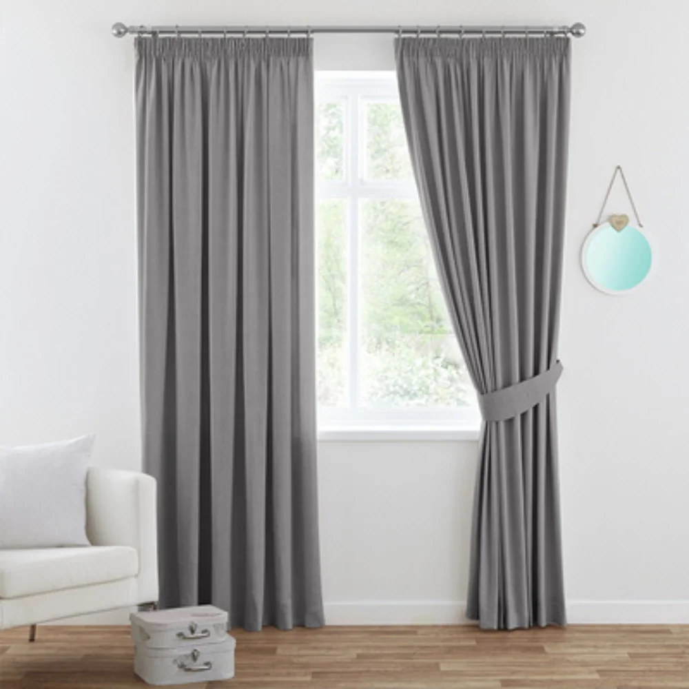 Grey curtains Dubai elegant design