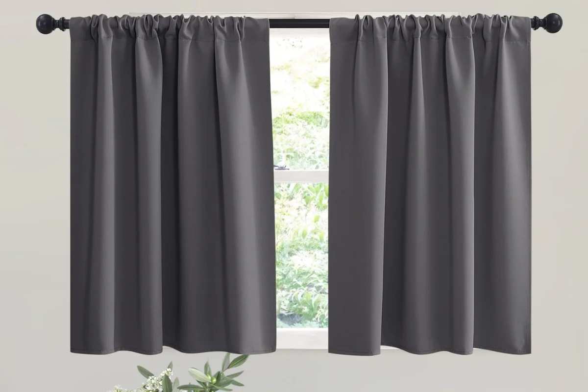 Grey window curtains Dubai UAE design
