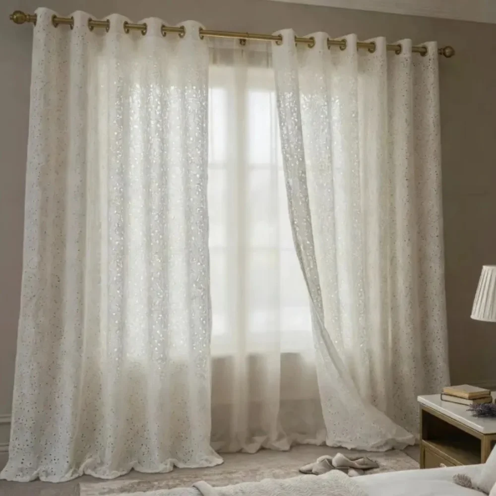 Hall eyelet curtain project completed Dubai