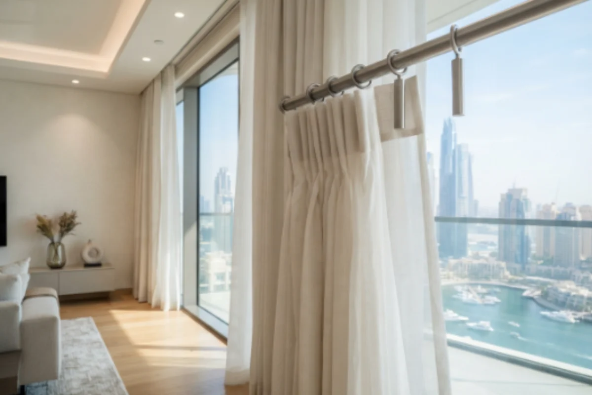 Hassle free curtain hooks tracks installation Dubai