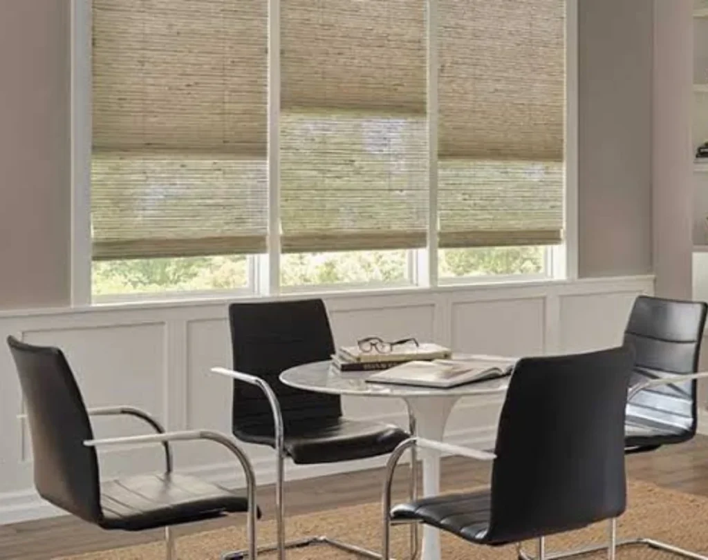 Home office bamboo blinds natural Dubai