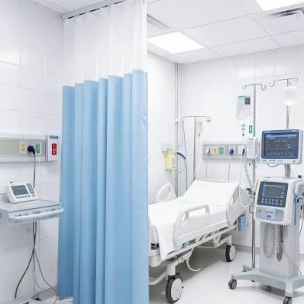 Hospital curtains installation project Dubai