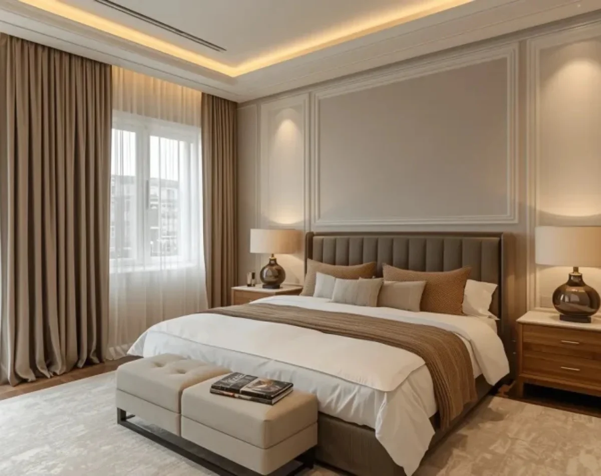 Sheer hotel curtains elegant design Dubai