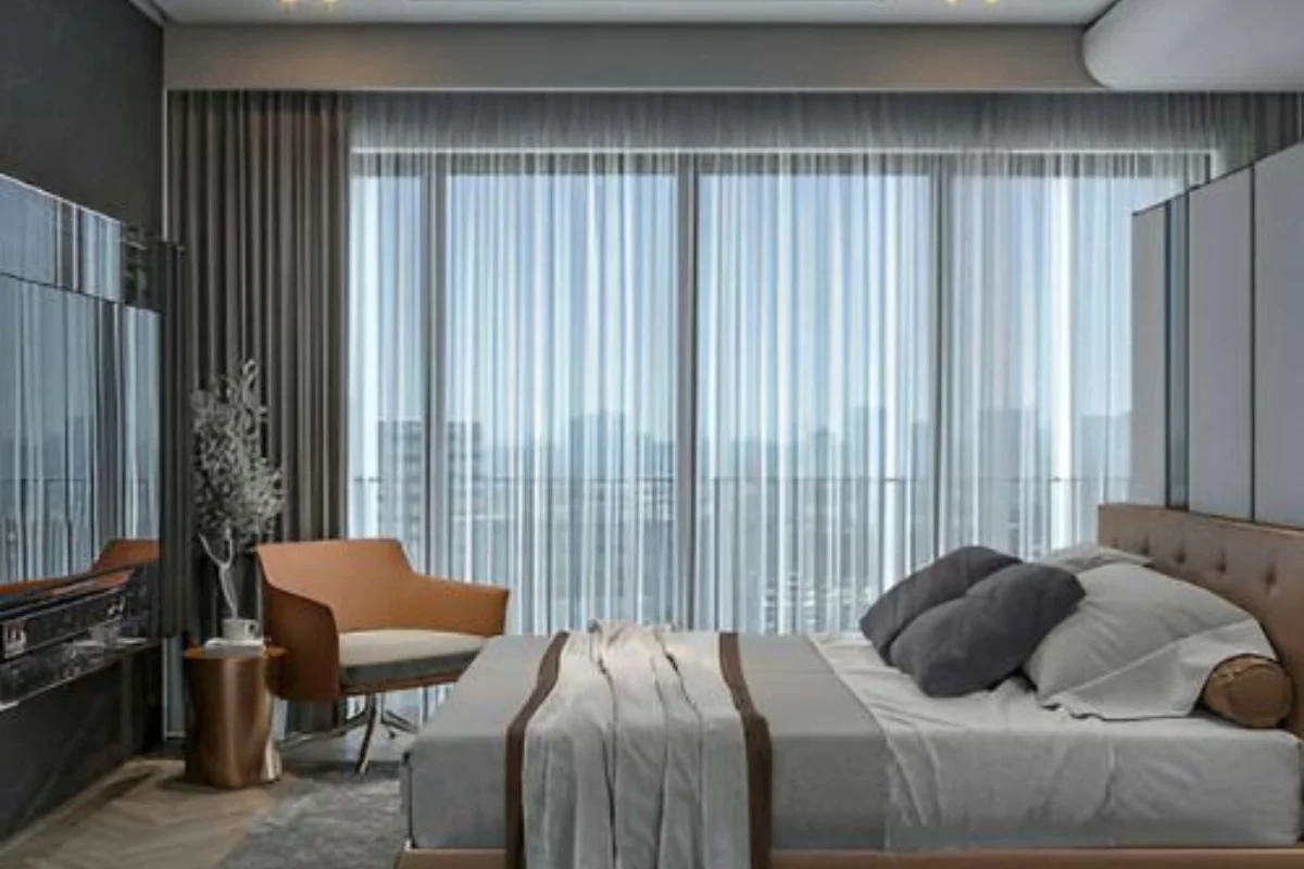 Hotel room curtains functional stylish Dubai