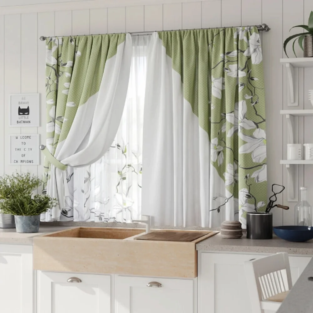 Kitchen curtain installation project completed Dubai
